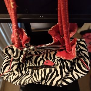 Pink zebra handbag